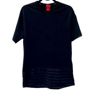 Nike F.C. Black striped short sleeved t-shirt black strips L